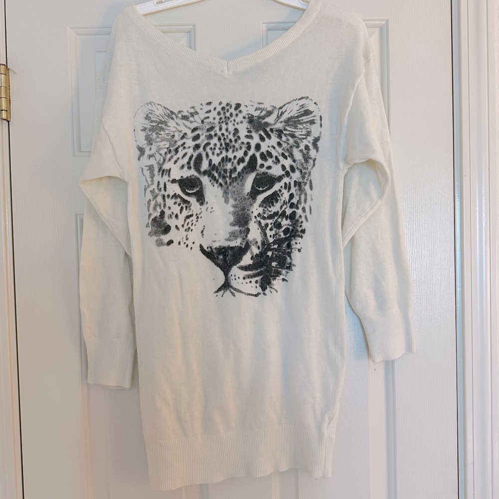 New Look Leopard Face Print Sweater